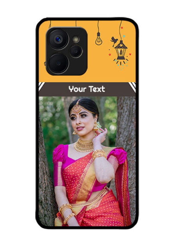 Realme 9i 5G Custom Glass Mobile Case - with Family Picture and Icons