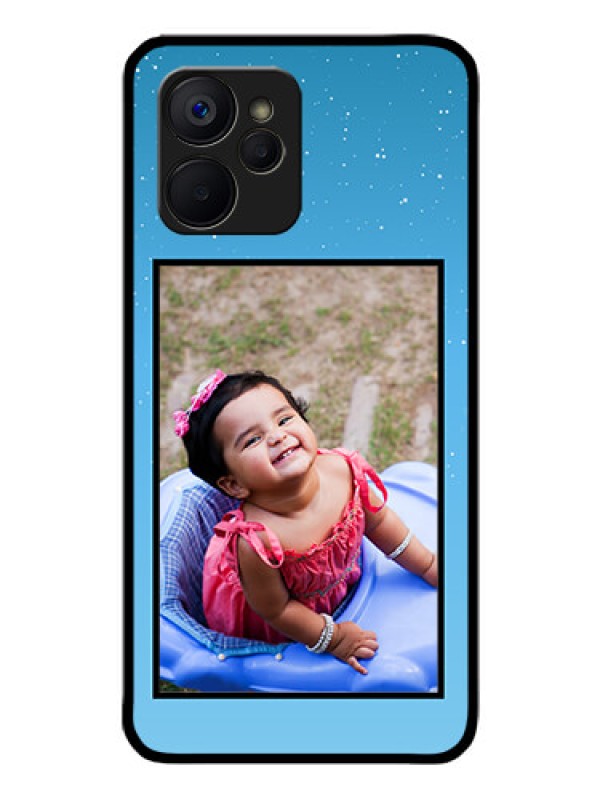 Custom Realme 9i 5G Custom Glass Mobile Case - Wave Pattern Colorful Design