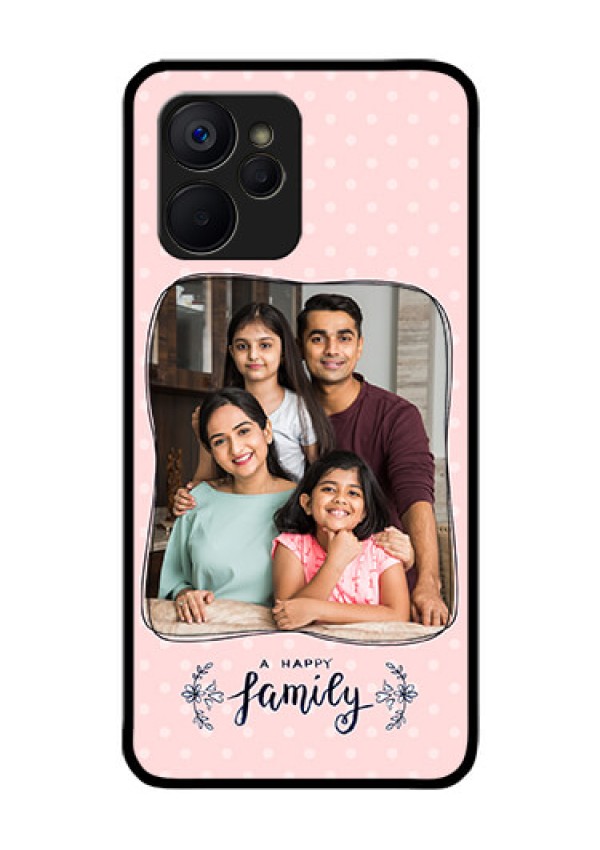 Realme 9i 5G Custom Glass Phone Case - Family with Dots Design