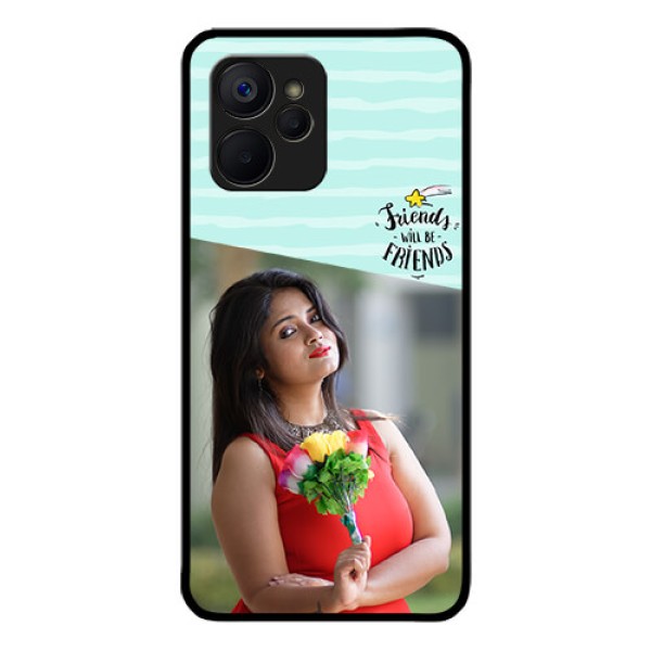 Realme 9i 5G Custom Glass Phone Case - Friends Picture Icon Design Realme 9i 5G Custom Glass Phone Case - Friends Picture Icon Design