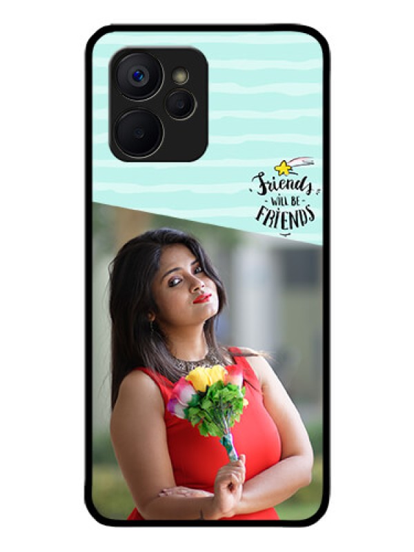 Custom Realme 9i 5G Custom Glass Phone Case - Friends Picture Icon Design