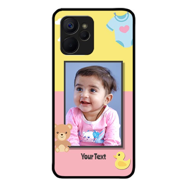 Realme 9i 5G Photo Printing on Glass Case - Kids 2 Color Design