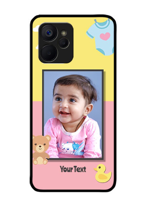 Realme 9i 5G Photo Printing on Glass Case - Kids 2 Color Design