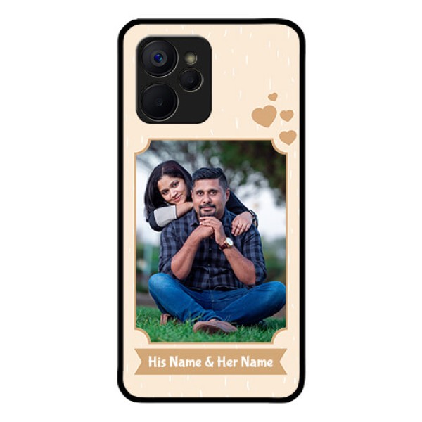Realme 9i 5G Custom Glass Phone Case - with confetti love design Realme 9i 5G Custom Glass Phone Case - with confetti love design