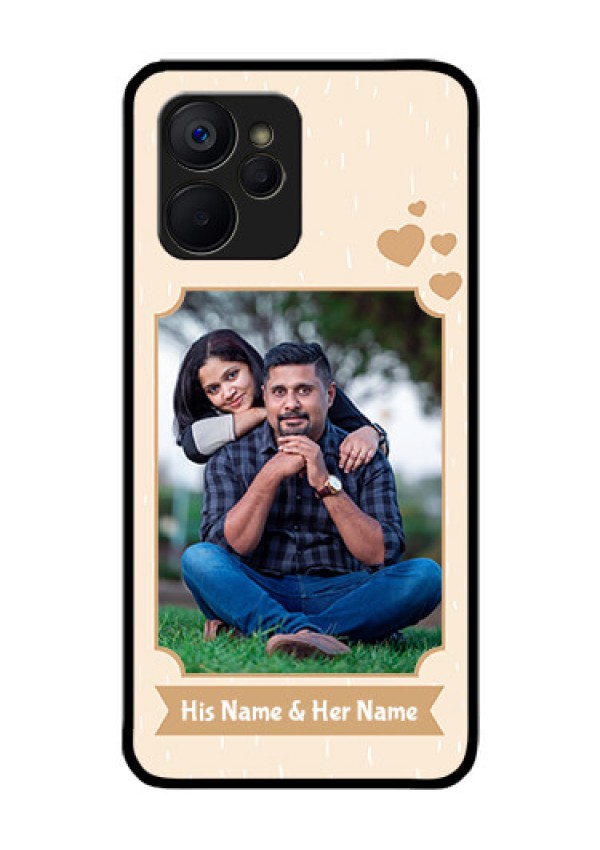 Realme 9i 5G Custom Glass Phone Case - with confetti love design
