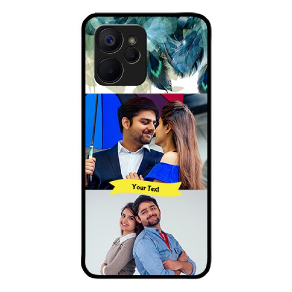 Realme 9i 5G Personalized Glass Phone Case - Image with Boho Peacock Feather Design Realme 9i 5G Personalized Glass Phone Case - Image with Boho Peacock Feather Design