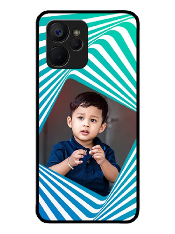 Custom Realme 9i 5G Personalized Glass Phone Case - Abstract Spiral Design