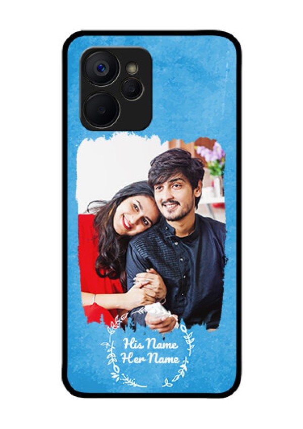 Realme 9I 5G Custom Glass Phone Case - Blue Color Vintage Design