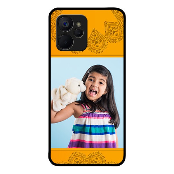 Realme 9i 5G Personalized Glass Phone Case - Photo Wedding Design