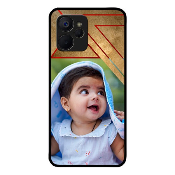 Realme 9i 5G Personalized Glass Phone Case - Gradient Abstract Texture Design