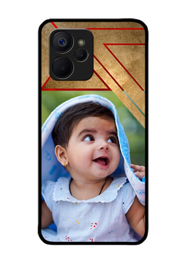 Realme 9i 5G Personalized Glass Phone Case - Gradient Abstract Texture Design