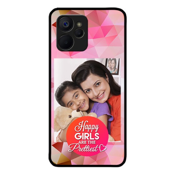 Realme 9i 5G Photo Printing on Glass Case - Abstract Triangle Design
