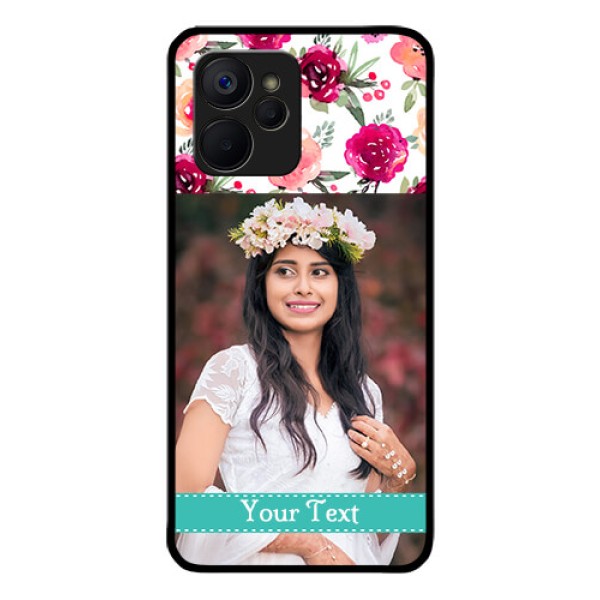 Realme 9i 5G Custom Glass Phone Case - Watercolor Floral Design Realme 9i 5G Custom Glass Phone Case - Watercolor Floral Design