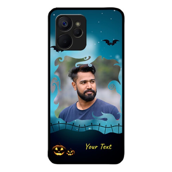 Realme 9i 5G Custom Glass Phone Case - Halloween frame design