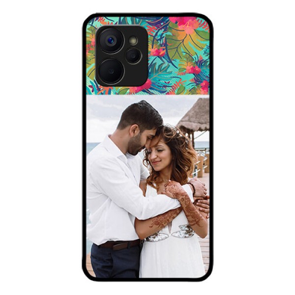 Realme 9i 5G Photo Printing on Glass Case - Watercolor Floral Design Realme 9i 5G Photo Printing on Glass Case - Watercolor Floral Design