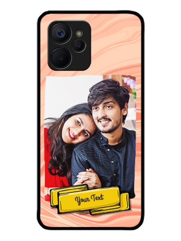 Custom Realme 9i 5G Personalized Glass Phone Case - Marble Texture Design