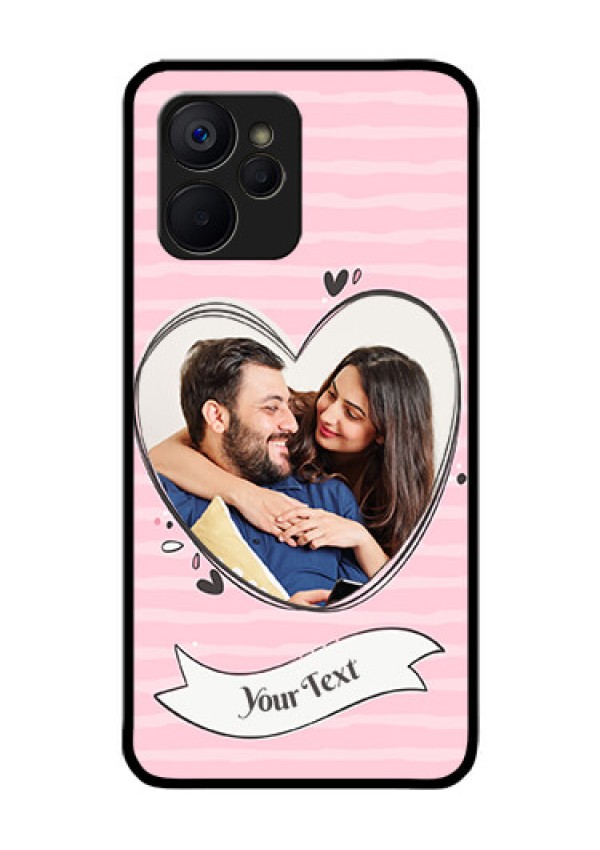 Realme 9i 5G Custom Glass Phone Case - Vintage Heart Design