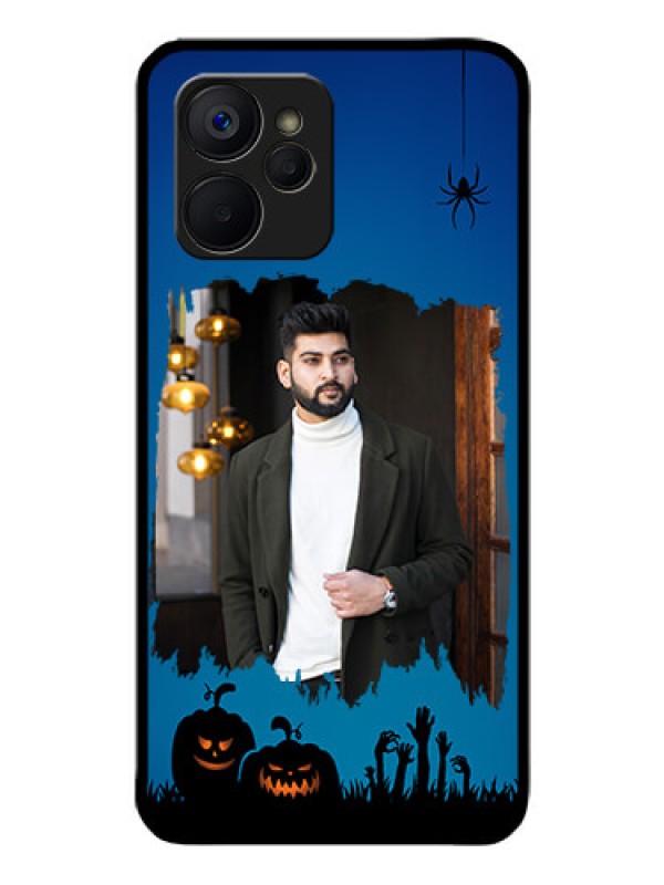 Custom Realme 9i 5G Photo Printing on Glass Case - with pro Halloween design