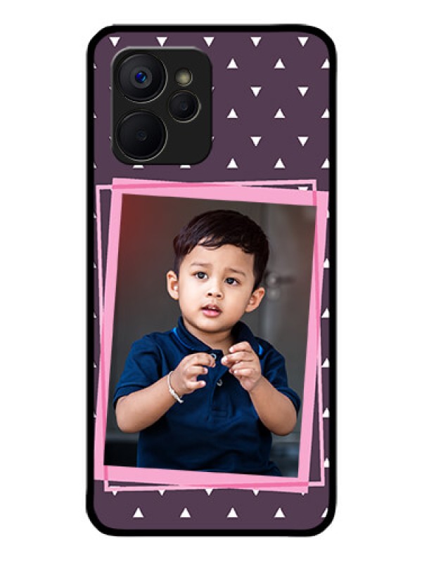 Custom Realme 9i 5G Custom Glass Mobile Case - Triangle Pattern Dotted Design