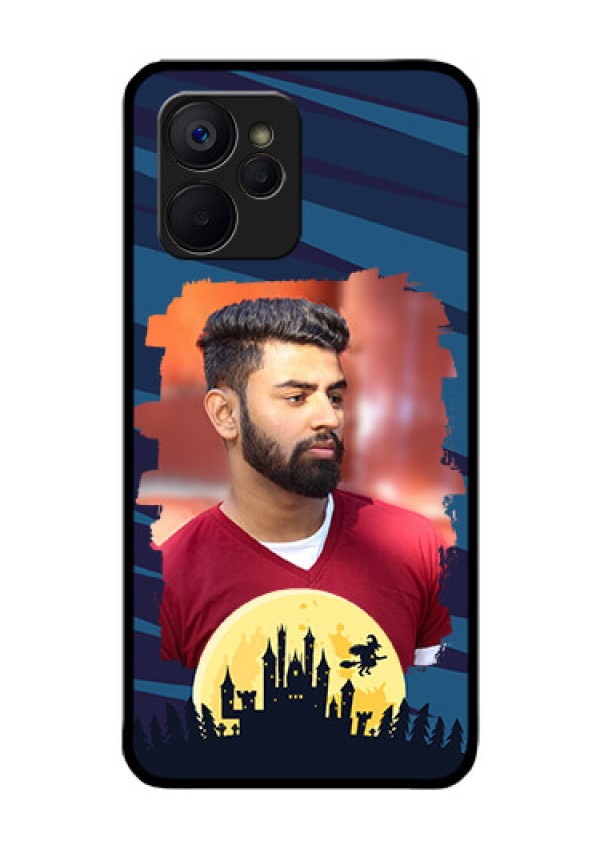 Realme 9i 5G Photo Printing on Glass Case - Halloween Witch Design