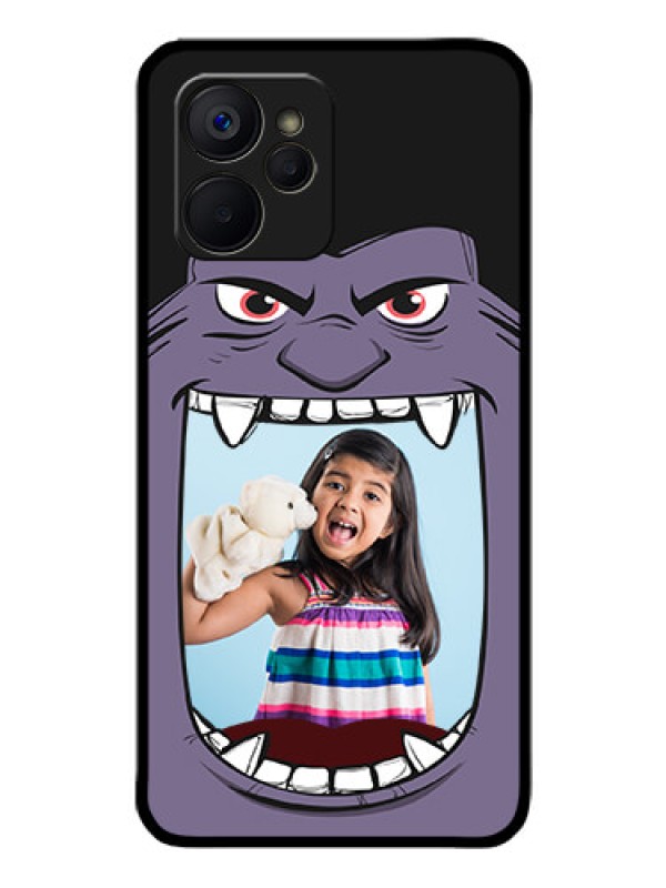 Custom Realme 9i 5G Custom Glass Phone Case - Angry Monster Design