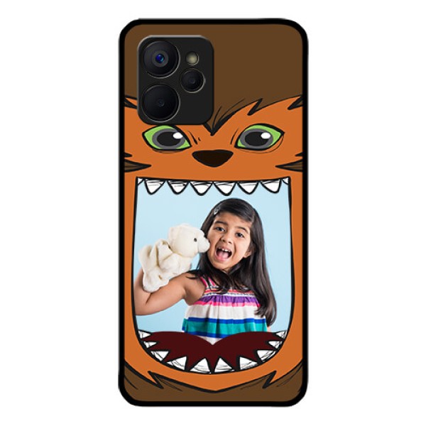 Realme 9i 5G Photo Printing on Glass Case - Owl Monster Back Case Design Realme 9i 5G Photo Printing on Glass Case - Owl Monster Back Case Design
