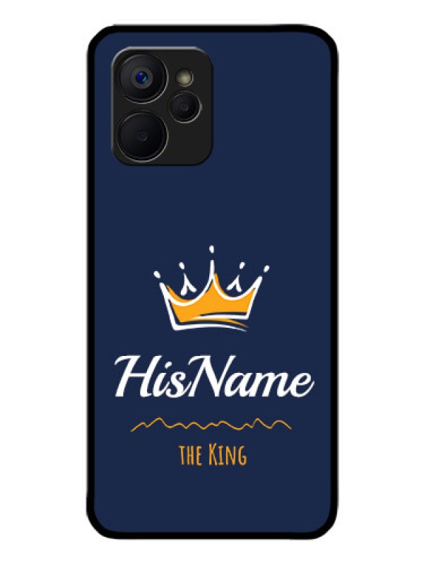 Custom Realme 9i 5G Glass Phone Case King with Name