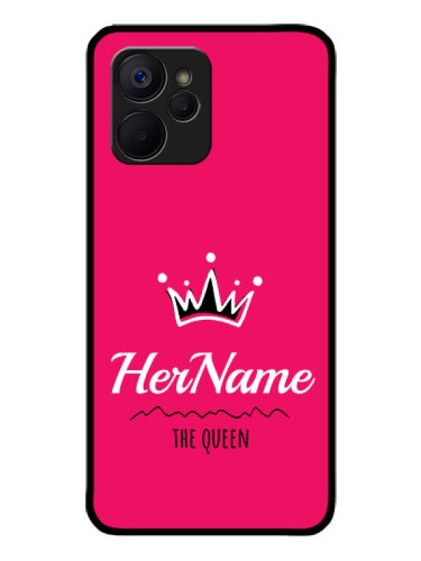 Custom Realme 9i 5G Glass Phone Case Queen with Name