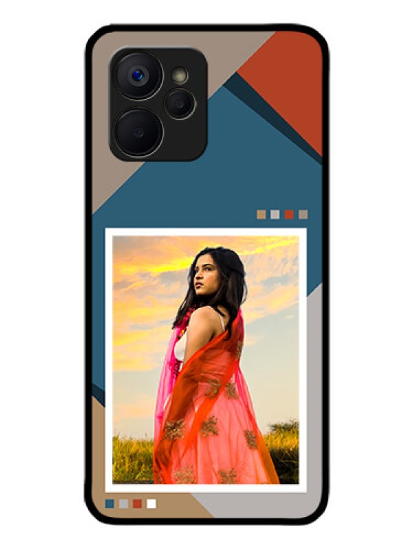 Custom Realme 9i 5G Personalized Glass Phone Case - Retro color pallet Design