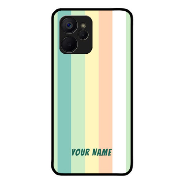 Realme 9i 5G Photo Printing on Glass Case - Multi-colour Stripes Design Realme 9i 5G Photo Printing on Glass Case - Multi-colour Stripes Design