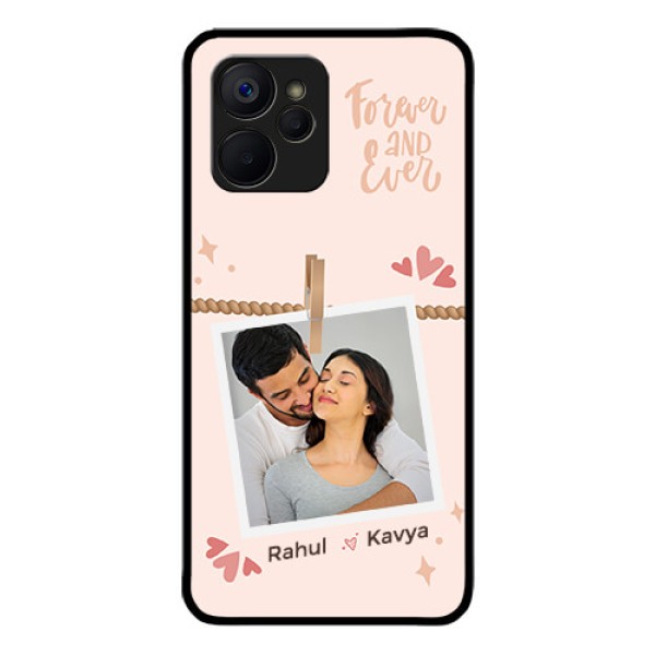 Realme 9i 5G Custom Glass Phone Case - Forever and ever love Design Realme 9i 5G Custom Glass Phone Case - Forever and ever love Design