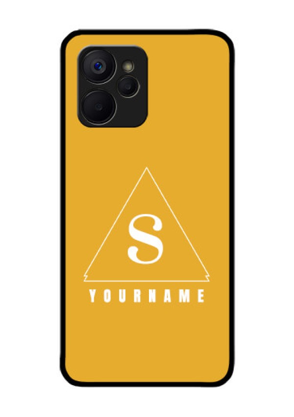 Realme 9i 5G Personalized Glass Phone Case - simple triangle Design