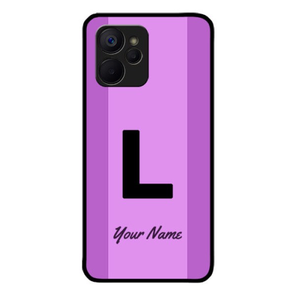 Realme 9i 5G Custom Glass Phone Case - Tricolor custom text Design Realme 9i 5G Custom Glass Phone Case - Tricolor custom text Design