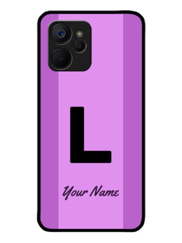 Custom Realme 9i 5G Custom Glass Phone Case - Tricolor custom text Design