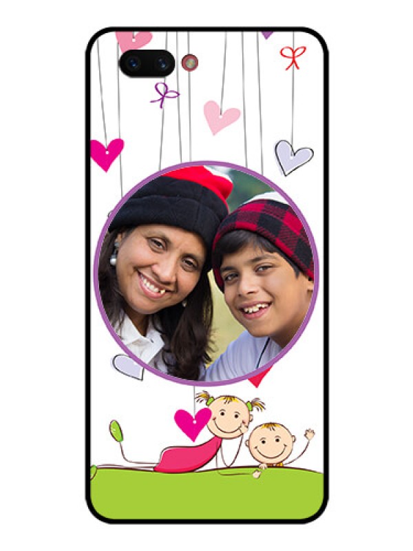 Custom Realme C1 2019 Photo Printing on Glass Case  - Cute Kids Phone Case Design