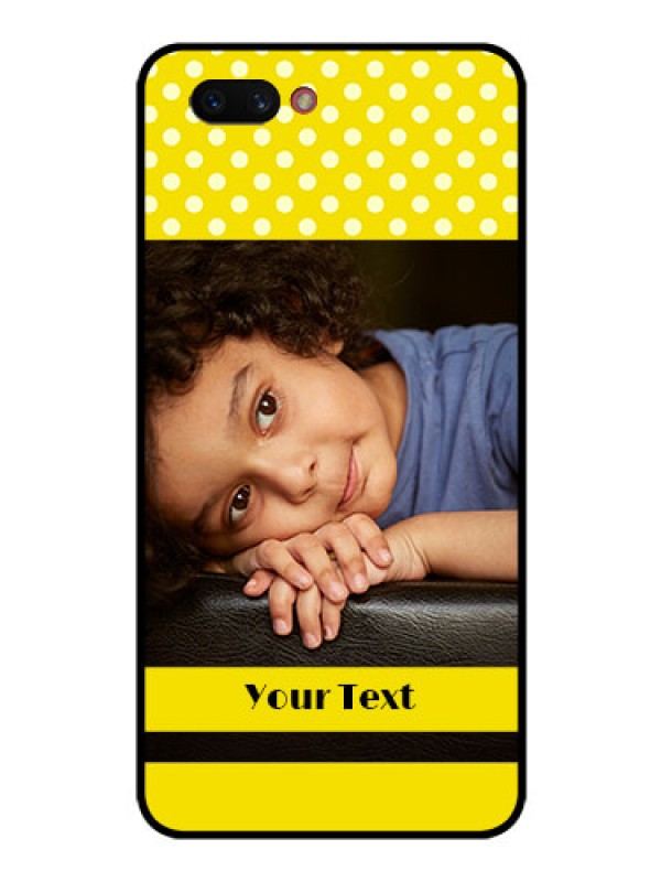 Custom Realme C1 2019 Custom Glass Phone Case  - Bright Yellow Case Design