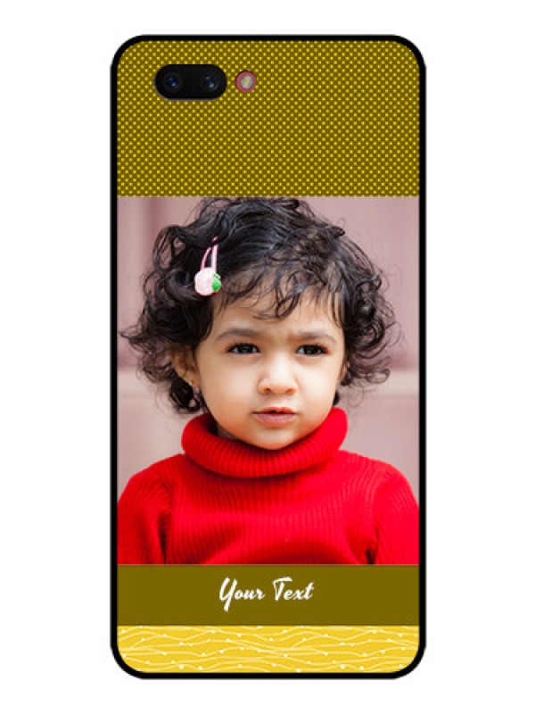 Custom Realme C1 2019 Custom Glass Phone Case  - Simple Green Color Design