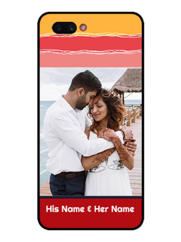 Custom Realme C1 2019 Custom Glass Mobile Case  - Colorful Case Design