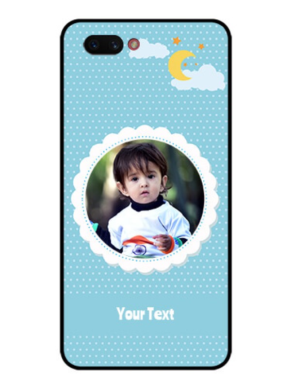 Custom Realme C1 2019 Personalised Glass Phone Case  - Violet Pattern Design