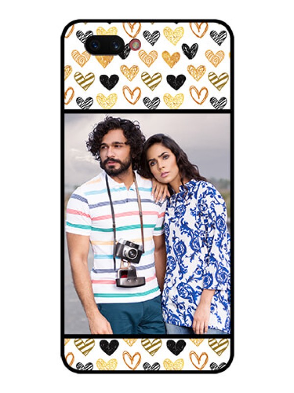 Custom Realme C1 2019 Photo Printing on Glass Case  - Love Symbol Design