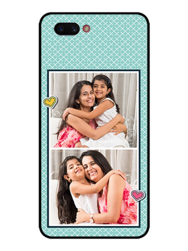 Custom Realme C1 2019 Custom Glass Phone Case  - 2 Image Holder with Pattern Design