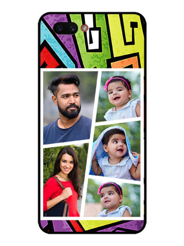 Custom Realme C1 2019 Custom Glass Phone Case  - Graffiti pattern Design