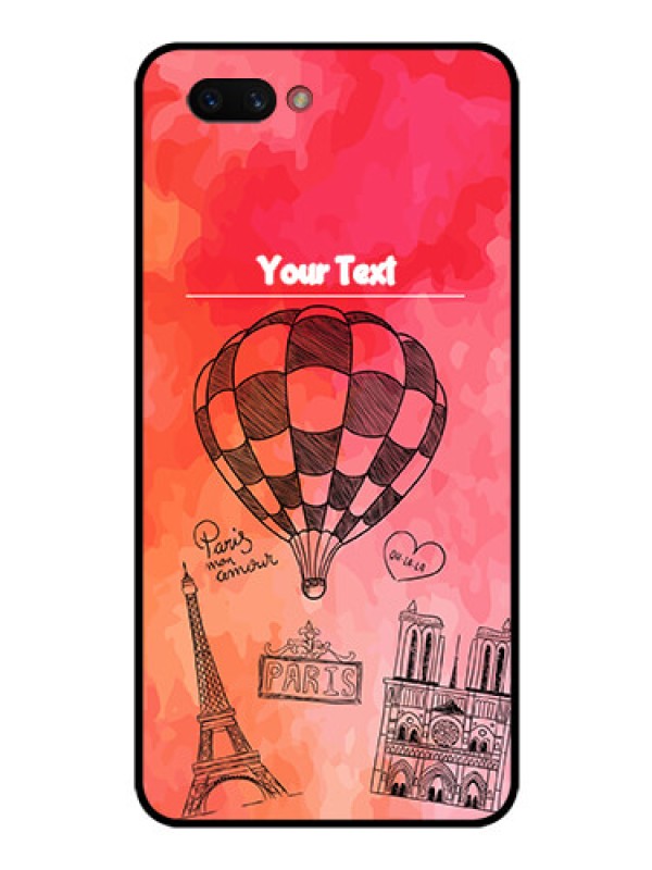 Custom Realme C1 2019 Custom Glass Phone Case  - Paris Theme Design