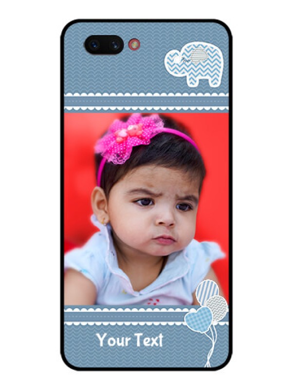 Custom Realme C1 2019 Photo Printing on Glass Case  - with Kids Pattern Design