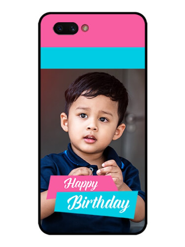 Custom Realme C1 2019 Personalized Glass Phone Case  - Image Holder with 2 Color Design