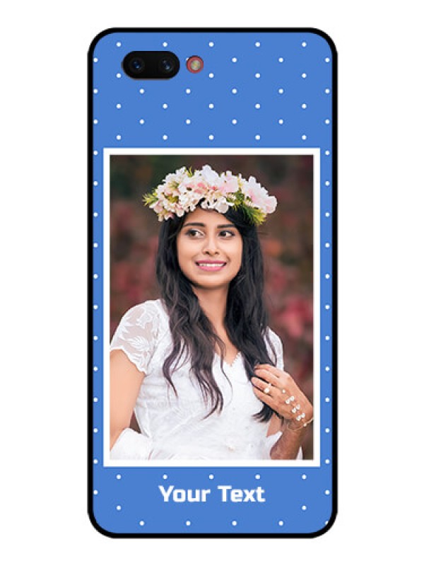 Custom Realme C1 2019 Photo Printing on Glass Case  - Polka dots design