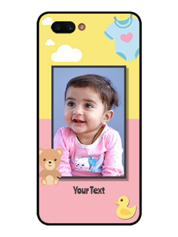Custom Realme C1 2019 Photo Printing on Glass Case  - Kids 2 Color Design