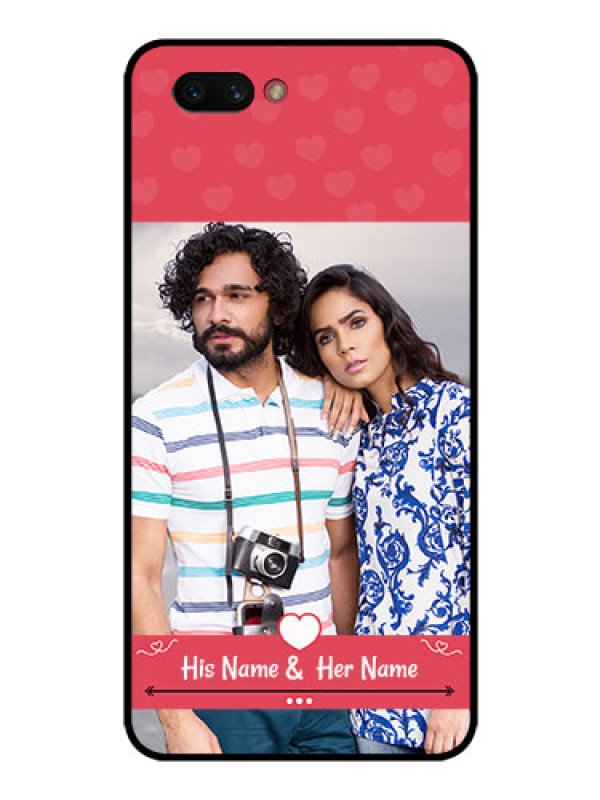 Custom Realme C1 2019 Photo Printing on Glass Case  - Simple Love Design