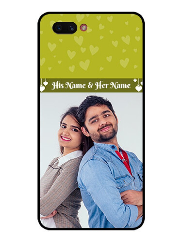 Custom Realme C1 2019 Custom Glass Phone Case  - You & Me Heart Design