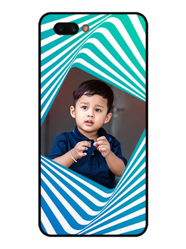 Custom Realme C1 2019 Personalized Glass Phone Case  - Abstract Spiral Design